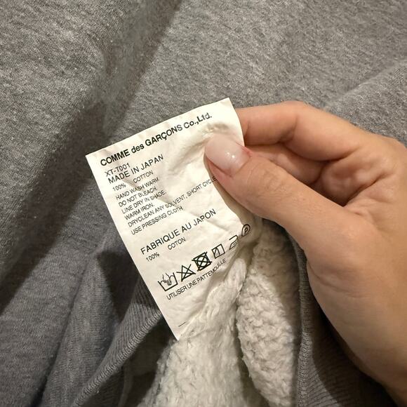 Junya Watanabe Comme des Garcons XT-T001 Short Sleeve Sweatshirt Grey - Picture 6 of 7